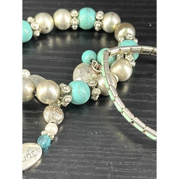 Charm Bracelets & Purple Gemstone Necklace Jewelry Set - Picture 7 of 7